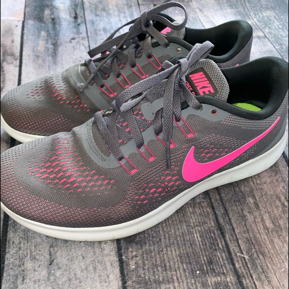 Nike Running shoes for women dark gray and pink